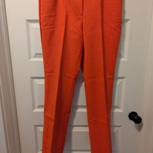 New York & Company Bright Orange Straight Leg Pants